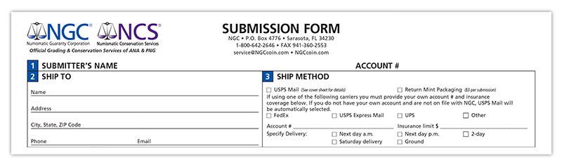 Printable Ngc Submission Form - Printable Forms Free Online